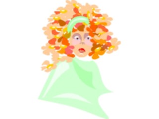 Sticker Custom Preview Image #056243 Fantasy Medieval Images Girl Flower Hair