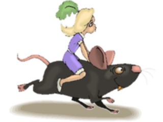 Sticker Custom Preview Image #056245 Fantasy Medieval Images Girl Riding Mouse