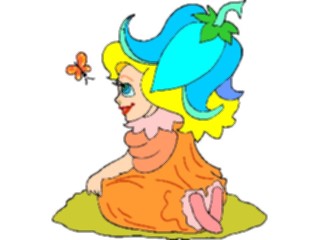 Sticker Custom Preview Image #056247 Fantasy Medieval Images Girlwith Eggplant Hat