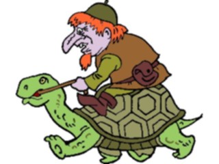 Sticker Custom Preview Image #056259 Fantasy Medieval Images Gnome Riding Turtle