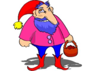 Sticker Custom Preview Image #056262 Fantasy Medieval Images Gnomewith Basket2
