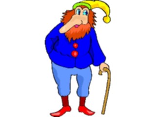 Sticker Custom Preview Image #056263 Fantasy Medieval Images Gnomewith Stick