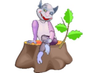 Sticker Custom Preview Image #056270 Fantasy Medieval Images Goblinon Tree Stump
