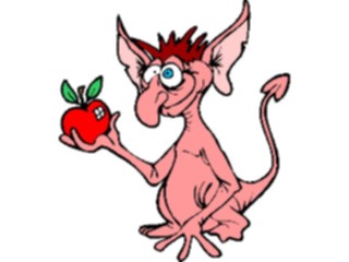 Sticker Custom Preview Image #056272 Fantasy Medieval Images Goblinwith Apple