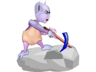 Sticker Custom Preview Image #056278 Fantasy Medieval Images Goblinwith Pick