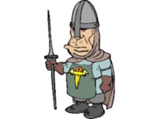 Sticker Custom Preview Image #056315 Fantasy Medieval Images Guardwith Lance