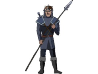 Sticker Custom Preview Image #056317 Fantasy Medieval Images Guardwith Spear2