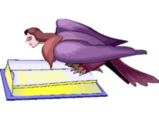 Sticker Custom Preview Image #056331 Fantasy Medieval Images Harpy Reading