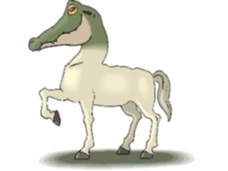 Sticker Custom Preview Image #056355 Fantasy Medieval Images Horse Alligator