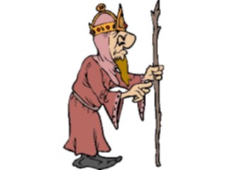 Sticker Custom Preview Image #056419 Fantasy Medieval Images Kingwith Staff