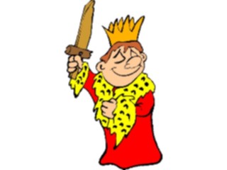 Sticker Custom Preview Image #056420 Fantasy Medieval Images Kingwith Wooden Sword
