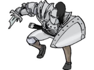 Sticker Custom Preview Image #056491 Fantasy Medieval Images Knight Attacking