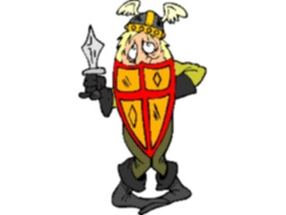 Sticker Custom Preview Image #056510 Fantasy Medieval Images Knight Scared