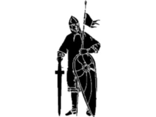 Sticker Custom Preview Image #056512 Fantasy Medieval Images Knight Silhouette02