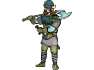 Sticker Custom Preview Image #056526 Fantasy Medieval Images Knightwith Axe1