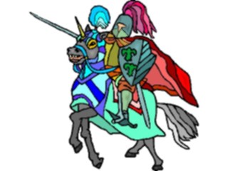 Sticker Custom Preview Image #056536 Fantasy Medieval Images Knightwith Lance4