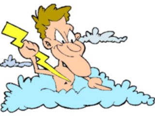 Sticker Custom Preview Image #056575 Fantasy Medieval Images Lightning Thrower