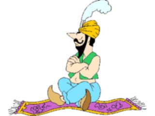 Sticker Custom Preview Image #056604 Fantasy Medieval Images Magic Carpet Man2