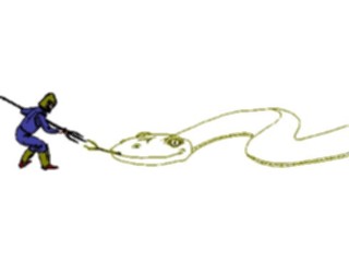 Sticker Custom Preview Image #056640 Fantasy Medieval Images Man Fighting Snake