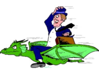 Sticker Custom Preview Image #056650 Fantasy Medieval Images Man Riding Gargoyle