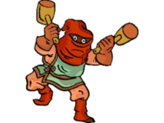 Sticker Custom Preview Image #056672 Fantasy Medieval Images Manwith Mallets