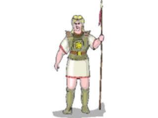Sticker Custom Preview Image #056683 Fantasy Medieval Images Manwith Spear