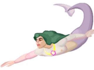 Sticker Custom Preview Image #056771 Fantasy Medieval Images Merman Swimming