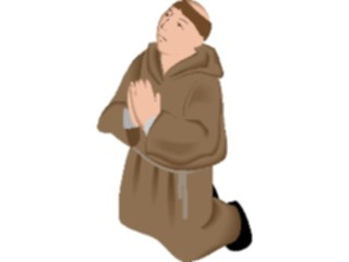 Sticker Custom Preview Image #056792 Fantasy Medieval Images Monk Praying