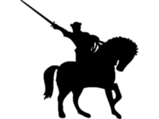 Sticker Custom Preview Image #056805 Fantasy Medieval Images Mounted Soldier1