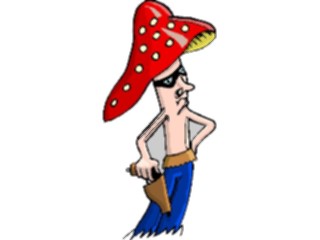 Sticker Custom Preview Image #056816 Fantasy Medieval Images Mushroom Manwith Gun