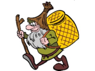 Sticker Custom Preview Image #056898 Fantasy Medieval Images Old Manwith Basket