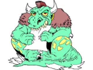 Sticker Custom Preview Image #056918 Fantasy Medieval Images Paper Eating Monster