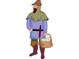 Sticker Custom Preview Image #056945 Fantasy Medieval Images Peasantwith Basket