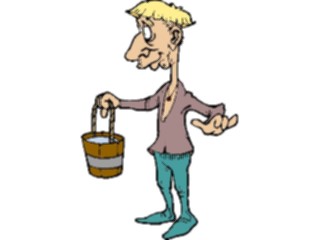 Sticker Custom Preview Image #056946 Fantasy Medieval Images Peasantwith Bucket