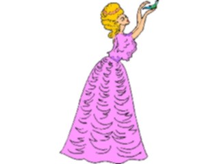 Sticker Custom Preview Image #057041 Fantasy Medieval Images Princess Bird