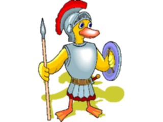 Sticker Custom Preview Image #057106 Fantasy Medieval Images Roman Soldier Duckling