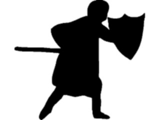 Sticker Custom Preview Image #057187 Fantasy Medieval Images Soldier Silhouette1