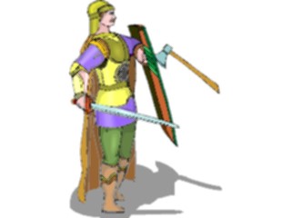 Sticker Custom Preview Image #057202 Fantasy Medieval Images Soldierwith Shield3
