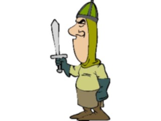 Sticker Custom Preview Image #057209 Fantasy Medieval Images Soldierwith Sword4