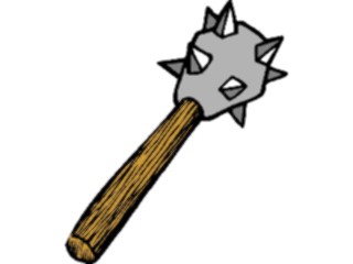 Sticker Custom Preview Image #057241 Fantasy Medieval Images Spiked Club