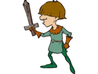 Sticker Custom Preview Image #057255 Fantasy Medieval Images Squirewith Wooden Sword