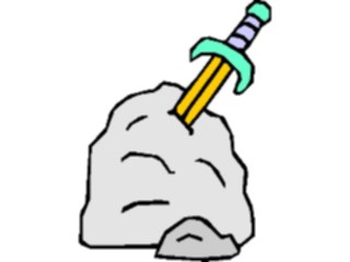 Sticker Custom Preview Image #057300 Fantasy Medieval Images Swordin Stone1
