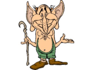 Sticker Custom Preview Image #057370 Fantasy Medieval Images Trollwith Cane