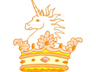 Sticker Custom Preview Image #057415 Fantasy Medieval Images Unicorn Crown
