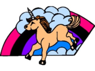 Sticker Custom Preview Image #057417 Fantasy Medieval Images Unicorn Rainbow