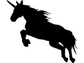 Sticker Custom Preview Image #057419 Fantasy Medieval Images Unicorn Silhouette2