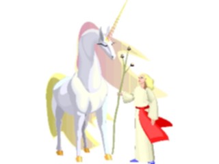 Sticker Custom Preview Image #057421 Fantasy Medieval Images Unicornwith Wizard