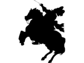 Sticker Custom Preview Image #057467 Fantasy Medieval Images Warrior Silhouette1