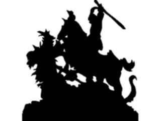 Sticker Custom Preview Image #057468 Fantasy Medieval Images Warrior Silhouette2