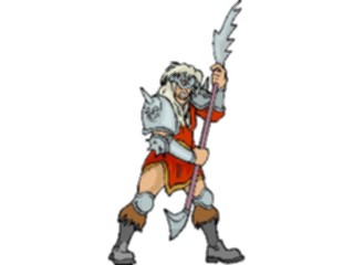 Sticker Custom Preview Image #057470 Fantasy Medieval Images Warriorwith Long Weapon